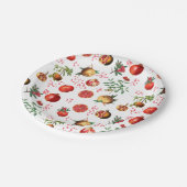 Waterverf Pomegranate Mediterranean Fruit Pattern Papieren Bordje (Gekanteld)