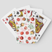Waterverf Pomegranate Mediterranean Fruit Pattern Pokerkaarten (Achterkant)