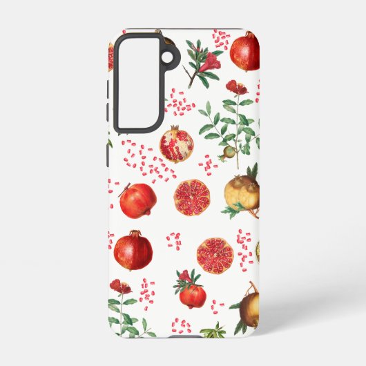 Waterverf Pomegranate Mediterranean Fruit Pattern Samsung Galaxy Hoesje (Achterkant)