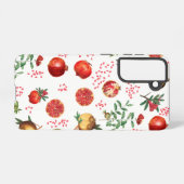 Waterverf Pomegranate Mediterranean Fruit Pattern Samsung Galaxy Hoesje (Achterkant horizontaal)