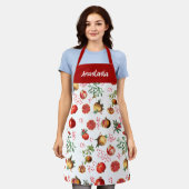 Waterverf Pomegranate Mediterranean Fruit Pattern Schort (Gedragen)