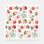 Waterverf Pomegranate Mediterranean Fruit Pattern Servet (Voorkant)