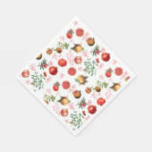 Waterverf Pomegranate Mediterranean Fruit Pattern Servet (Hoek)