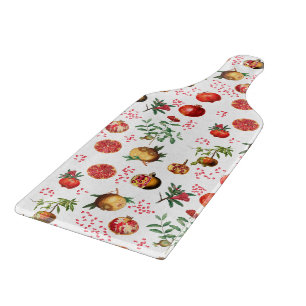 Waterverf Pomegranate Mediterranean Fruit Pattern Snijplank