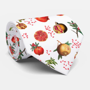 Waterverf Pomegranate Mediterranean Fruit Pattern Stropdas