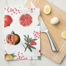 Waterverf Pomegranate Mediterranean Fruit Pattern