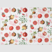 Waterverf Pomegranate Mediterranean Fruit Pattern Tissuepapier (Voorkant)