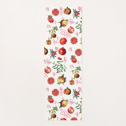 Waterverf Pomegranate Mediterranean Fruit Pattern Yogamat (Voorkant)