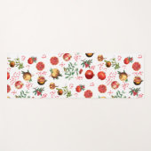 Waterverf Pomegranate Mediterranean Fruit Pattern Yogamat (Voorkant (horizontaal))