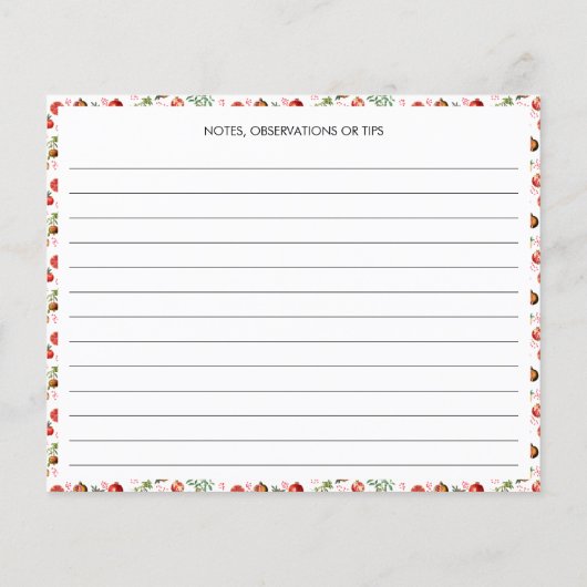 Waterverf Pomegranate Mediterranean Recipe Kaart (Achterkant)