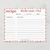 Waterverf Pomegranate Mediterranean Recipe Kaart (Voorkant)