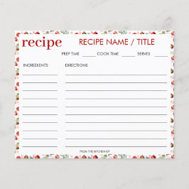 Waterverf Pomegranate Mediterranean Recipe Kaart