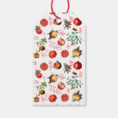 Waterverf Pomegranate Pattern Rosh Hashanah Cadeaulabel (Achterkant)
