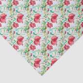Waterverf Pomegranate red Fruit Pattern  Tissuepapier (Detail)