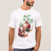 Waterverf Pomegranates T-shirt (Voorkant)