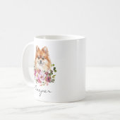 Waterverf Pomeranian Koffiemok (Voorkant links)