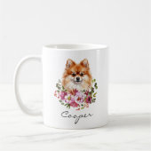 Waterverf Pomeranian Koffiemok (Links)