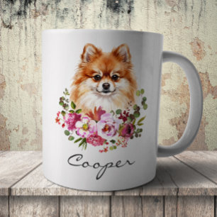 Waterverf Pomeranian Koffiemok