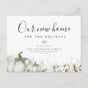 waterverf pomkin floral move Briefkaart