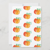 Waterverf pomkin Patch Virtual Baby shower Kaart (Achterkant)