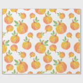 Waterverf pomkin Patroon 3 Cadeaupapier (Vlak)