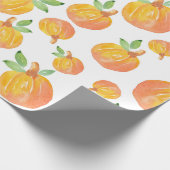 Waterverf pomkin Patroon 3 Cadeaupapier (Hoek)