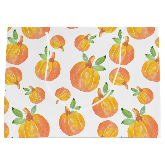 Waterverf pomkin Patroon 3 Groot Cadeauzakje (Voorkant)