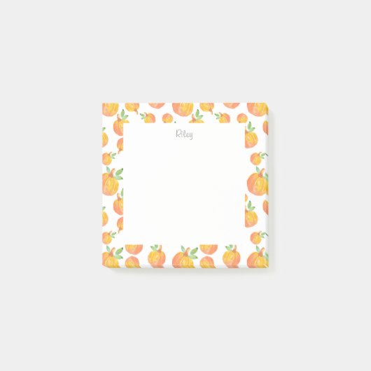 Waterverf pomkin Patroon 3 Post-it® Notes (Voorkant)