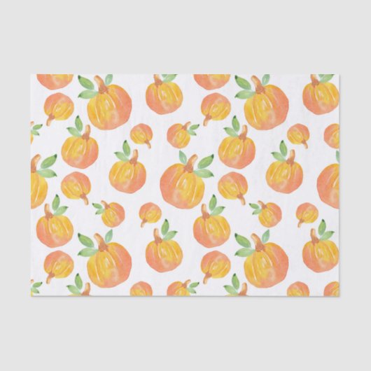 Waterverf pomkin Patroon 3 Tissuepapier (Voorkant)