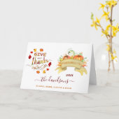 Waterverf pomkins geeft Bedankt Freindsgiving Kaart (Gele Bloem)