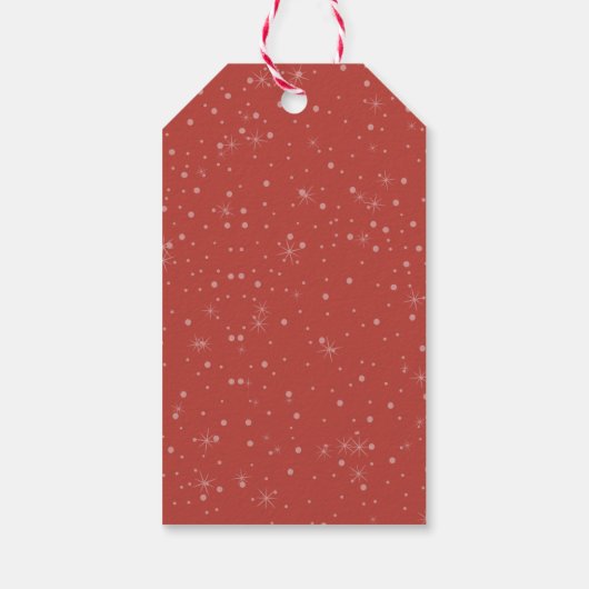 Waterverf Pommeren Bow Stropdas Merry kerst Cadeaulabel (Achterkant)