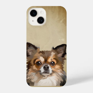 Waterverf Pommeren Chihuahua Mix Dog Pet Animal iPhone 14 Hoesje