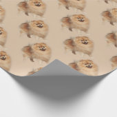 Waterverf Pommeren Dog Pet Animal Cadeaupapier (Hoek)