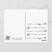 Waterverf Pommeren hond. Briefkaart (Achterkant)