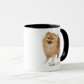 Waterverf Pommeren Pet Dog Aangepast Mok (Voorkant rechts)