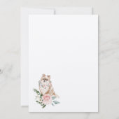 Waterverf Pommeren Pet en Floral Pink Rose Kaart (Achterkant)