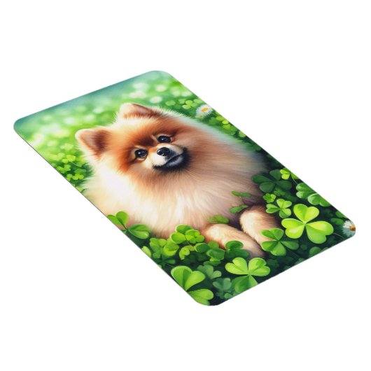 Waterverf Pommerse groene shamrocks flexibel Magneet (Rechterzijde)