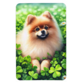 Waterverf Pommerse groene shamrocks flexibel Magneet (Verticaal)