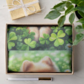 Waterverf Pommerse Shamrocks Decoupage Tissuepapier (Geschenk)
