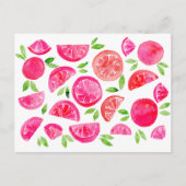 Waterverf pompelmoes briefkaart (Voorkant)