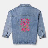 Waterverf pompelmoes denim jacket (Achterkant)