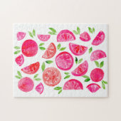 Waterverf pompelmoes legpuzzel (Horizontaal)