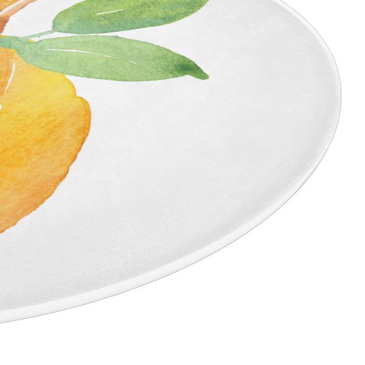 Waterverf Pompoen 2 Snijplank (Hoek)