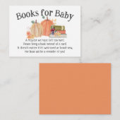 Waterverf pompoen Baby shower boeken voor Baby Informatiekaartje (Voorkant / Achterkant)