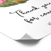 Waterverf pompoen baby shower - Dank u Poster (Hoek)