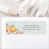 Waterverf pompoen baby shower etiket (Insitu)