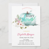 Waterverf Pompoen Baby Shower  Kaart (Voorkant)
