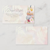 Waterverf pompoen Baby shower luierraffle Informatiekaartje (Voorkant / Achterkant)