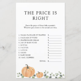 Waterverf pompoen Baby shower spel