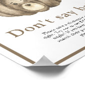 Waterverf pompoen baby shower - Zeg niet baby Poster (Hoek)